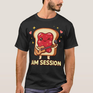 Jam Session Cute Kawaii Toast Guitar Music T-Shirt