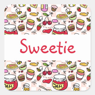 Jam sticker with text (editable text)