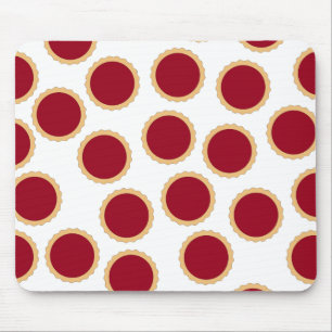 Jam Tart Pattern. Deep Raspberry Red. Mouse Pad