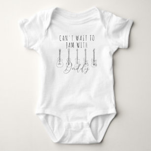 Jam With Daddy Baby Rock Guitar Bodysuit
