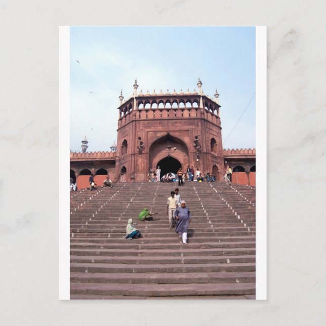 Jama Masjid in Delhi Postcard (Front)