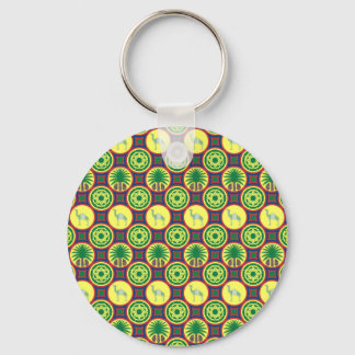 Jamahiri ® Libya | Africa Pattern Key Ring