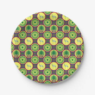 Jamahiri ® Libya | Africa Pattern Paper Plate