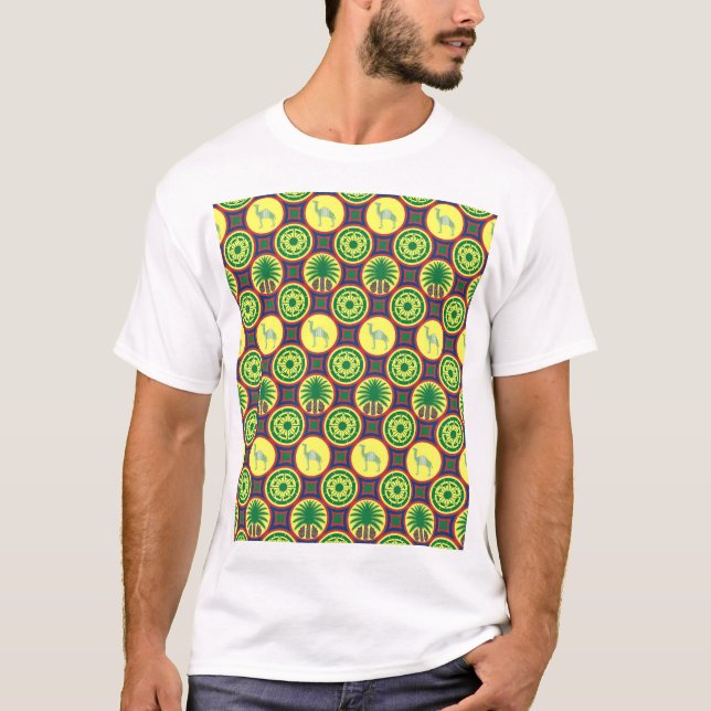 Jamahiri ® Libya | Africa Pattern T-Shirt (Front)