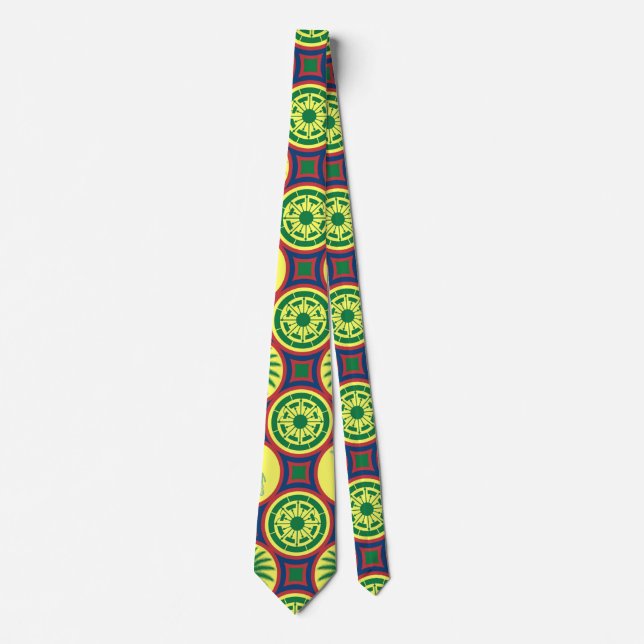 Jamahiri ® Libya | Africa Pattern  Tie (Front)