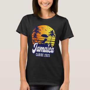 Jamaica 2023 Caribe Sunset Beach Retro T-Shirt