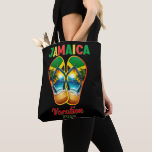 Jamaica 2024 Flip Flop Vacation Tropical Beach  Tote Bag