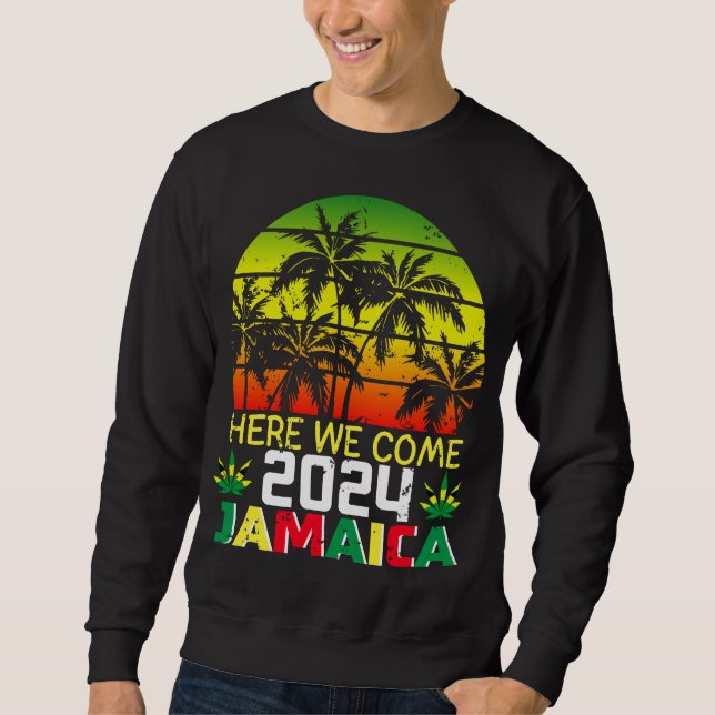 Jamaica 2024 Here We Come Men sweatshirt (Front)