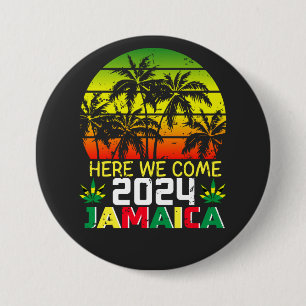 Jamaica 2024 Here We Come Round 7.5 Cm Round Badge