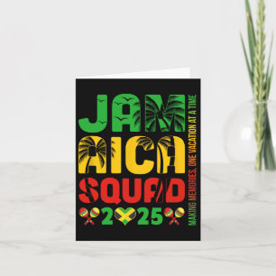 Jamaica 2025 Vacation Trip Matching Family Squad G Card