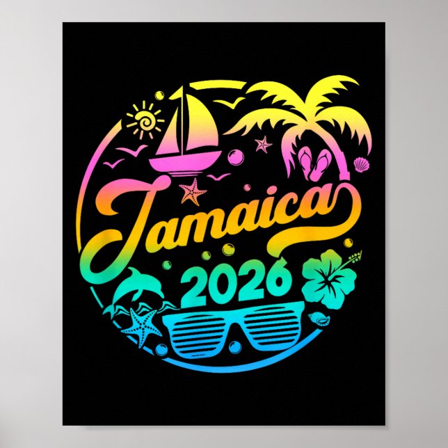 Jamaica 2026 Family Vacation Beach Matching Group  Poster (Front)