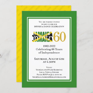 Jamaica 60th Anniversary Independence  Invitation