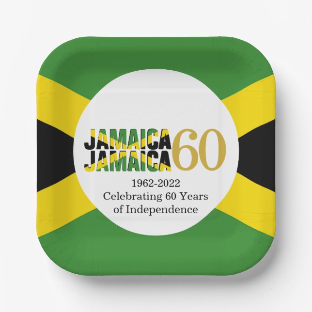 JAMAICA 60th Anniversary Independence Paper Plate (Front)