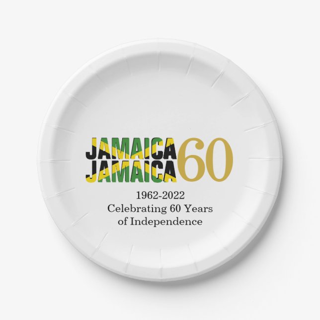 JAMAICA 60th Anniversary Independence Paper Plate (Front)