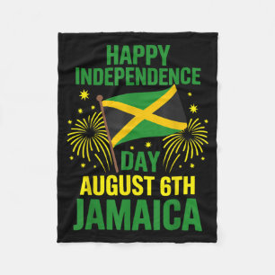 Jamaica 63rd Independence Day Proud Jamaican Flag Fleece Blanket