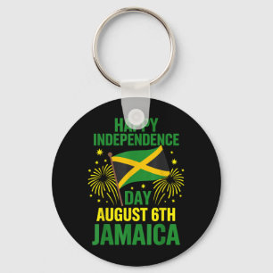 Jamaica 63rd Independence Day Proud Jamaican Flag Key Ring