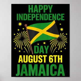 Jamaica 63rd Independence Day Proud Jamaican Flag Poster