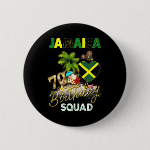 Jamaica 70th Birthday Crew 70 Year Old Girls Trip  6 Cm Round Badge