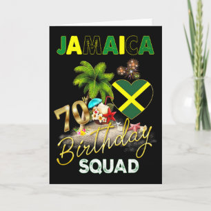 Jamaica 70th Birthday Crew 70 Year Old Girls Trip  Card