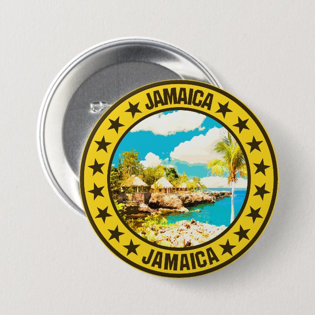 Jamaica                                            7.5 cm round badge (Front & Back)