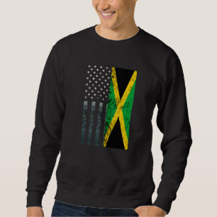 Jamaica American Grows Jamaican Roots Carribean Pr Sweatshirt