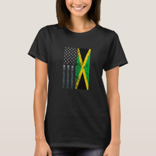 Jamaica American Grows Jamaican Roots Carribean Pr T-Shirt