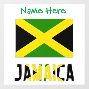 Jamaica and Jamaican Flag Green Personalisation