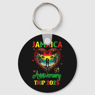 Jamaica Anniversary Trip 2025 Couple Matching Vaca Key Ring
