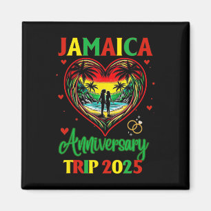 Jamaica Anniversary Trip 2025 Couple Matching Vaca Magnet