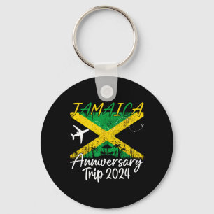 Jamaica Anniversary Trip Couple Summer Vacation Tr Key Ring