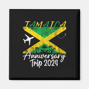 Jamaica Anniversary Trip Couple Summer Vacation Tr Magnet