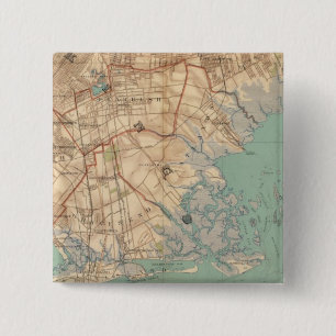 Jamaica Bay and Brooklyn 15 Cm Square Badge