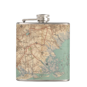 Jamaica Bay and Brooklyn Hip Flask