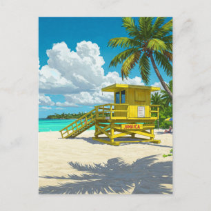 Jamaica Beach Lifeguard Shack Postcard