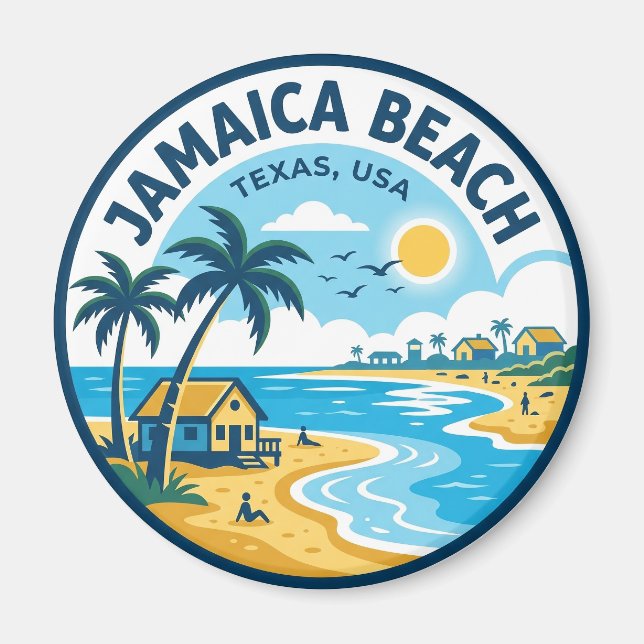 Jamaica Beach Texas Magnet (Front)