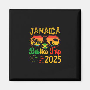 Jamaica Besties Trip 2025 Best Friend Vacation Jam Magnet
