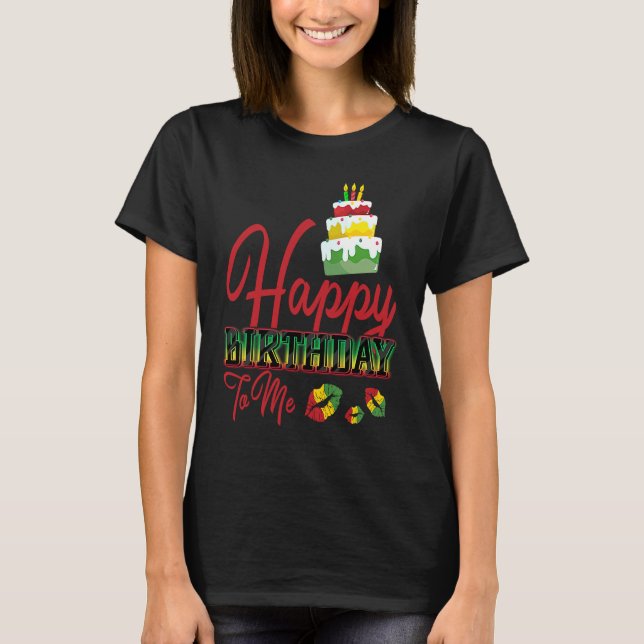Jamaica Birthday Cake Happy Birthday to Me T-Shirt (Front)