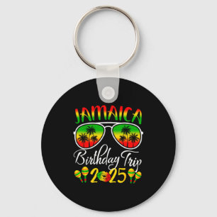 Jamaica Birthday Trip 2025 Funny Family Matching  Key Ring