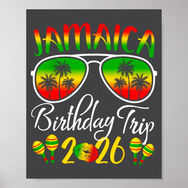 Jamaica Birthday Trip Vacation Summer 2026 Outfit  Poster (Front)