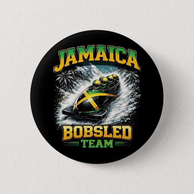 Jamaica Bobsled Team 6 Cm Round Badge (Front)