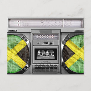 Jamaica boombox postcard