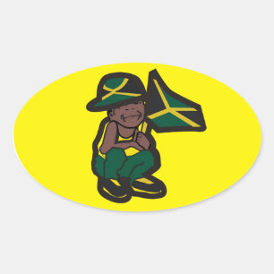JAMAICA BOY OVAL STICKER