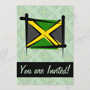 Jamaica Brush Flag Invitation