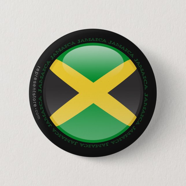 Jamaica Bubble Flag 6 Cm Round Badge (Front)