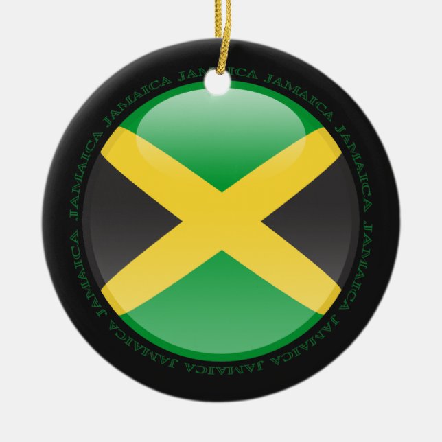 Jamaica Bubble Flag Ceramic Ornament (Front)