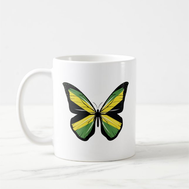 Jamaica Butterfly Flag Coffee Mug (Left)