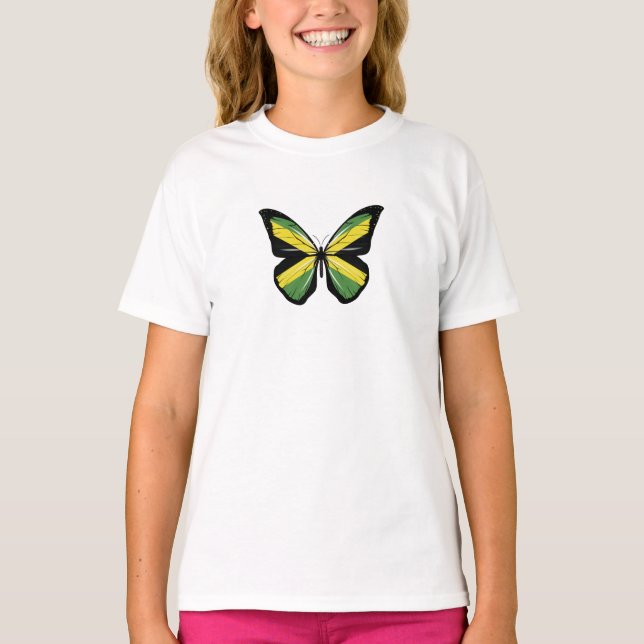 Jamaica Butterfly Flag T-Shirt (Front)