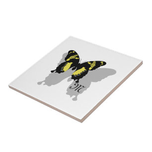 Jamaica Butterfly Shadow Monogram Ceramic Tile