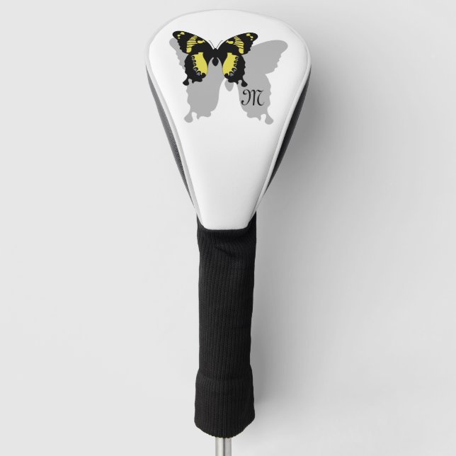Jamaica Butterfly Shadow Monogram Golf Head Cover (Front)