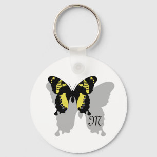 Jamaica Butterfly Shadow Monogram Key Ring